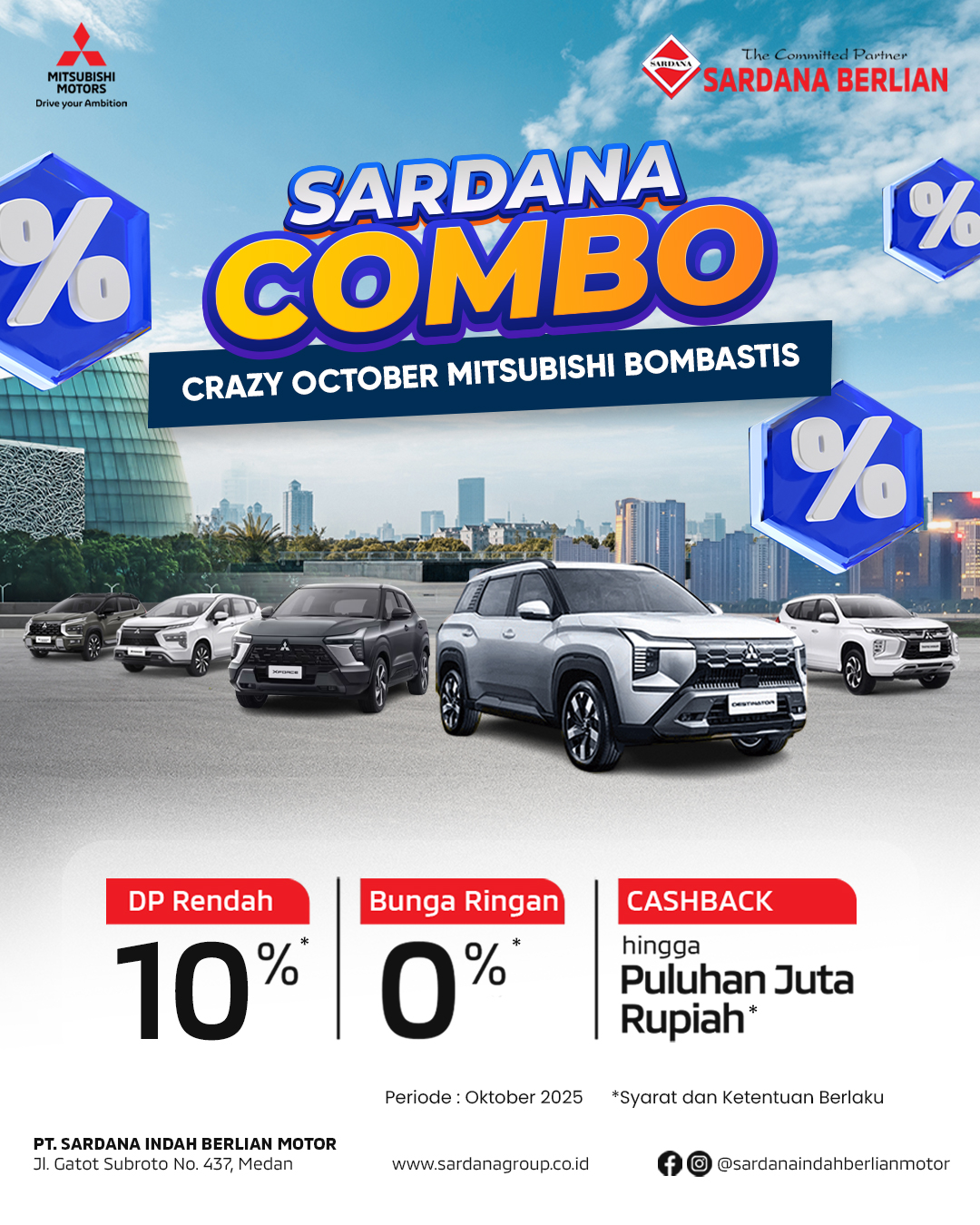 Sardana Combo Crazy October Mitsubishi Bombastis di Sardana Mitsubishi Sardana Medan